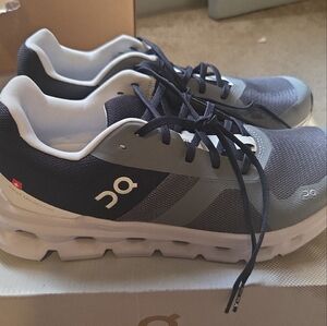 On Running Womens Black and Gray Athletic Shoes
